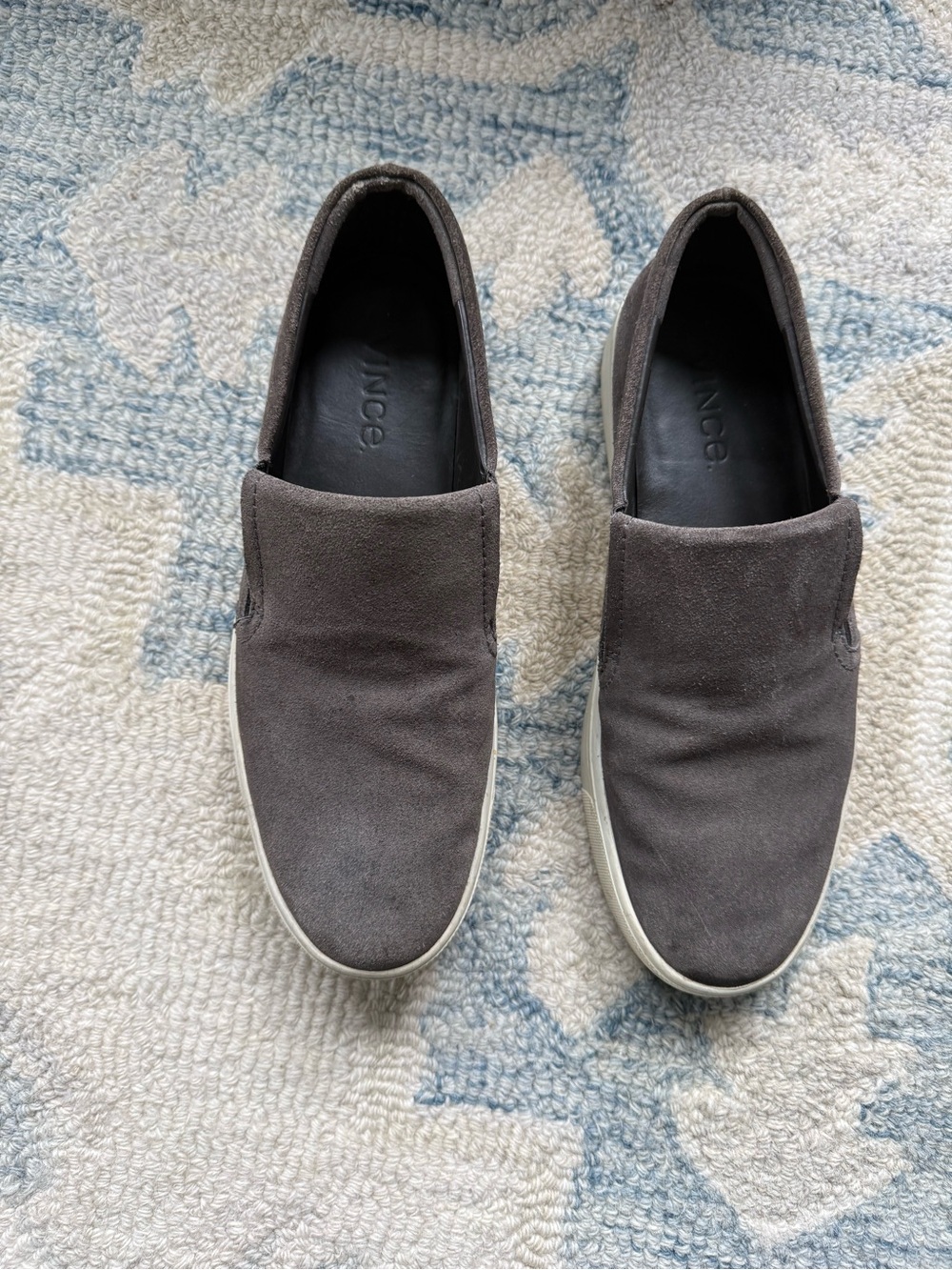 Vince Warren Slip-On Suede Sneakers in Dark Gray
